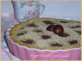 Crostata di ricotta, cioccolato e castagne