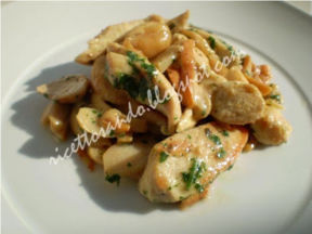 Straccetti di pollo con funghi