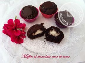 Muffin al cioccolato cuor di cocco