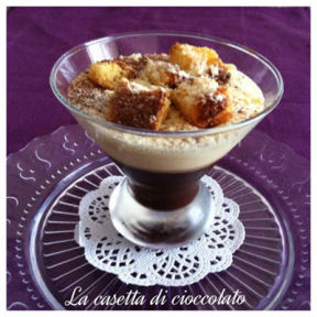 Zuppetta di mascarpone gelee di caffè con crostini di pandoro