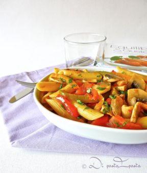 Penne con funghi e peperoni... Equilibio & Gusto