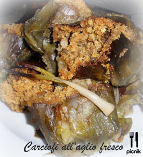 Carciofi all'aglio fresco