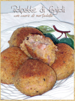 Polpette di fagioli con cuore di mortadella