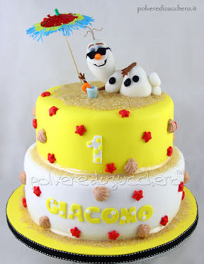 Torta Frozen: Olaf in spiaggia, Olaf summer cake