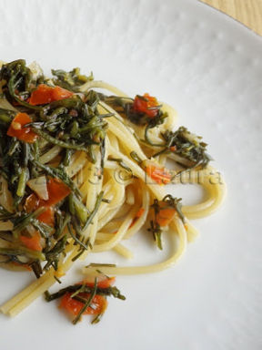 Spaghetti con gli agretti