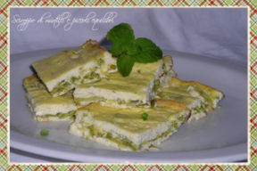 Quadrotti di ricotta,  zucchina e menta
