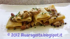 Paccheri con ragù bianco di maiale e fagioli borlotti