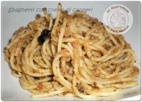 Spaghetti con crema di capperi