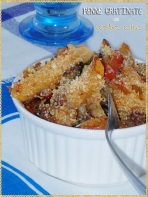 Penne gratinate con verdure estive