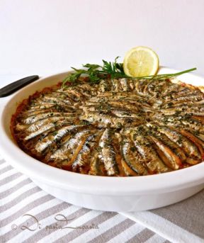 Tortino di alici e riso al limone