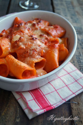 Paccheri gratinati al fumè