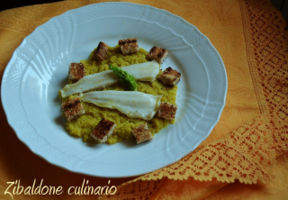 Platessa allo spumante su crema di finocchi al curry