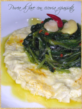 Purea di fave con cicoria ripassata