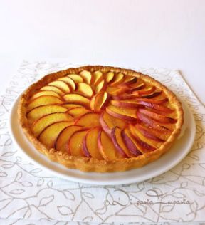 Crostata di pesche... senza burro