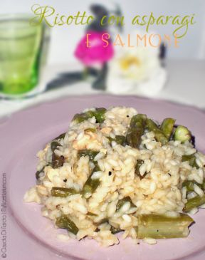 Risotto con asparagi e salmone