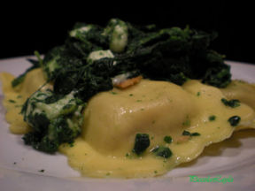 Ravioli di Zucca con Spinaci e Bufala