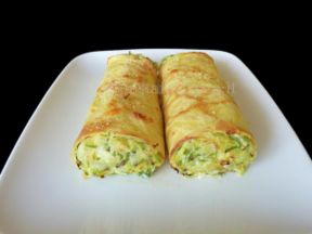 Crêpes con zucchine patate e fontina