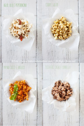 Pop corn aromatizzati: 4 diverse soluzioni