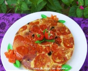 Torta  rovesciata di pomodori e cipolle