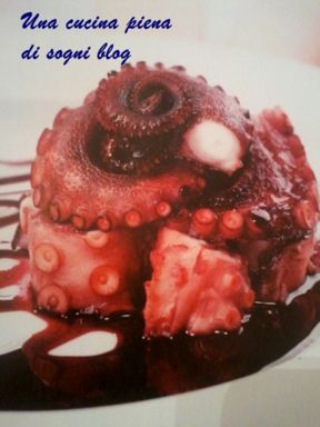 Antipasti: Polpo al vino rosso