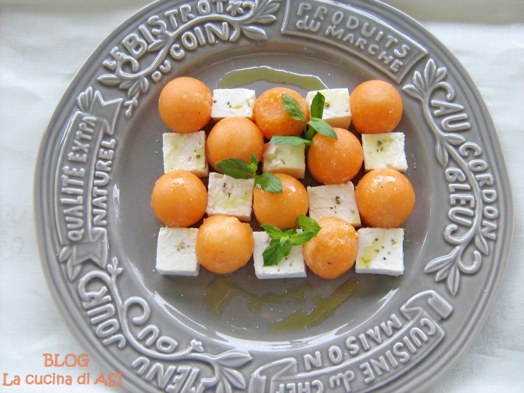 INSALATA DI MELONE E FETA