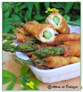INVOLTINI FRITTI DI ASPARAGI E PROSCIUTTO