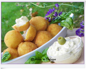 ARANCINI DI RISO CON MAIONESE MEDITERRANEA