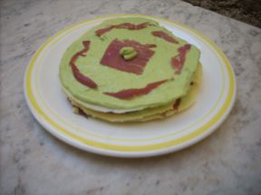 TORTINO DI POLENTA CON CREMA DI ASPARAGI E BRESAOLA DI FRANCESCO