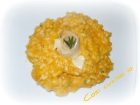 Risotto di zucca con fiore di scamorza