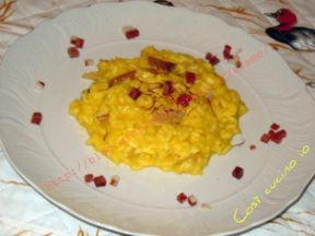 Risotto allo speck e zafferano