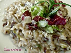 Risotto di lattuga e radicchio rosso