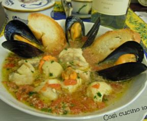 Zuppa di pesce “cuccagna”, ricetta primo piatto