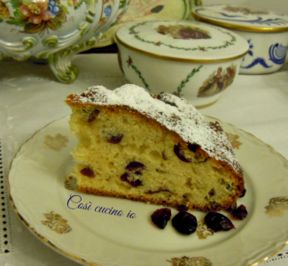 Torta di ricotta e mirtilli secchi al profumo di caffè