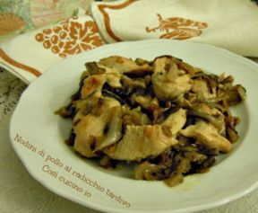 Nodini di pollo al radicchio tardivo