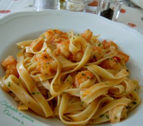 Tagliatelle ai gamberi