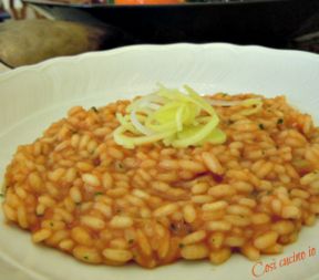 Risotto pomodoro e porri