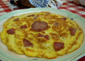 Frittata rognosa (Frittata al salame)