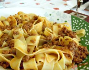 Pappardelle ragù e salsiccia