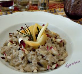 Risotto al radicchio tardivo e scamorza affumicata