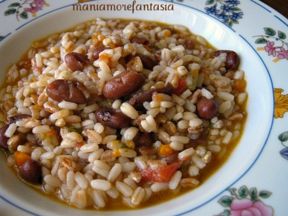 Minestra di riso e fagioli