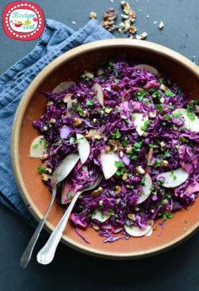 Insalata di radicchio, mele e noci