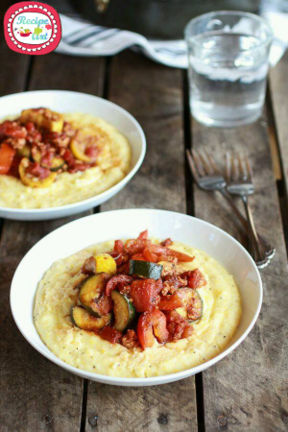 Polenta con spadellata di verdure