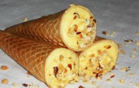 Coni con crema di zucca e ricotta
