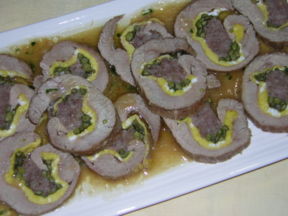 Arrotolato di vitello con fagiolini