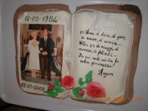 Torta anniversario di matrimonio