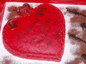 Torta a forma di cuore