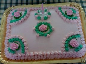 Torta compleanno: rose