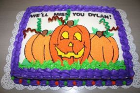 Torta di Halloween  con zucche