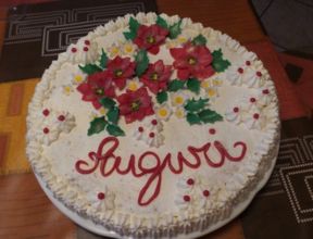 Torta con Stelle di Natale