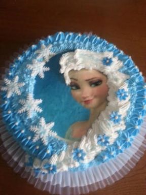 Torta con Elsa di Frozen